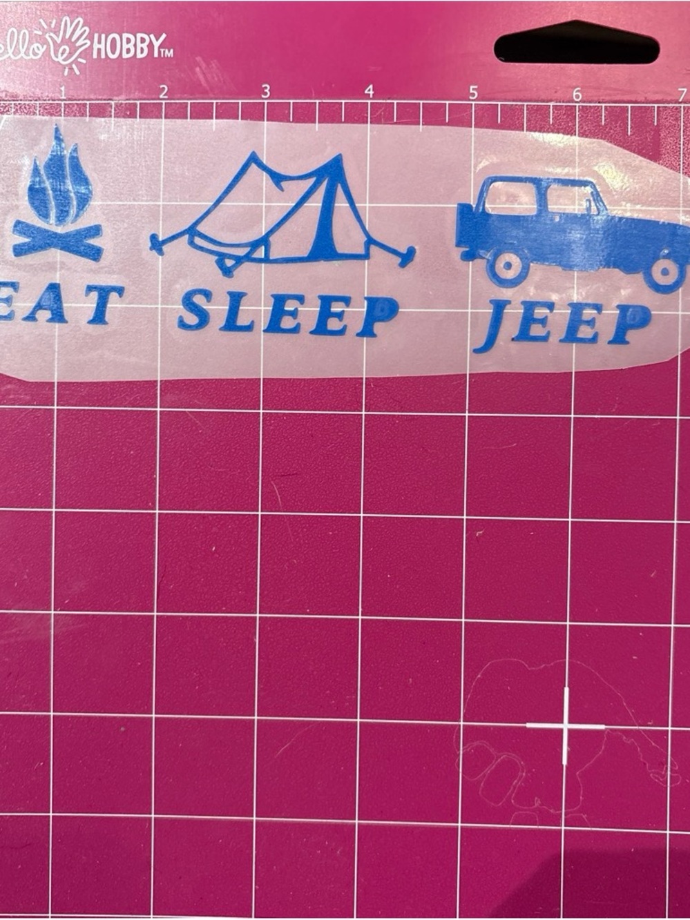 Blue 'Eat Sleep Jeep' Vinyl Sticker Set